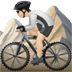 🚵🏻 person mountain biking: light skin tone display on Apple